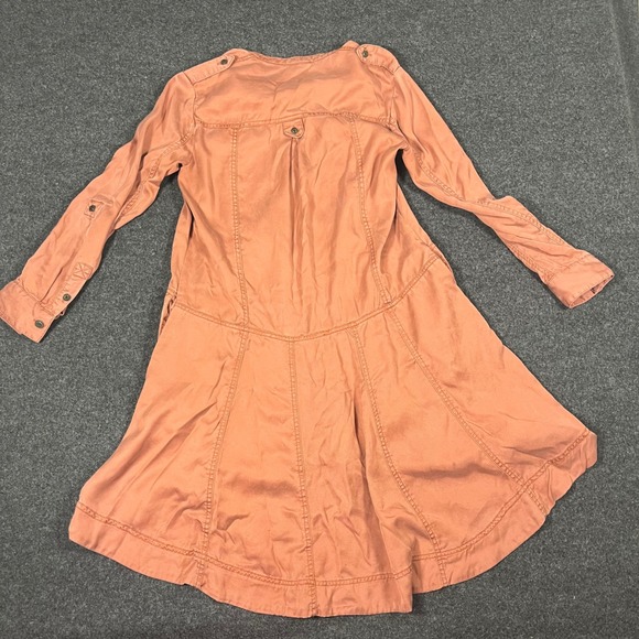 Anthropologie Holding Horses Comfy Boho Shirt Dress Rose Pink High Low Sz 8 - Picture 10 of 12